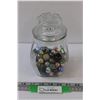 Image 1 : Glass Jar of Marbles (Half Full)