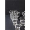 Image 4 : (10) Clear Glass Lot: Cream & Sugar Dishes, Candy Dish, Glasses, Salt & Pepper Shakers, Candleholder