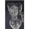 Image 3 : (19) Clear Glass Etched Glasses (Assorted)