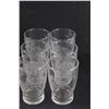 Image 5 : (19) Clear Glass Etched Glasses (Assorted)