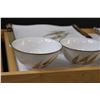 Image 2 : (6) Asian Themed Dishes (4) Plates (2) Bowls & Wood Serving Tray