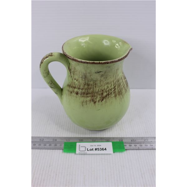 Vintage Italian Art Ceramic Pottery Pitcher/ Wine Jug Made In Italy- 7'' Tall