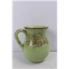 Image 2 : Vintage Italian Art Ceramic Pottery Pitcher/ Wine Jug Made In Italy- 7'' Tall
