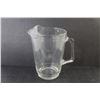 Image 2 : Glass Pitcher - Glass Pitcher w/ Purple Grapes & Leaves