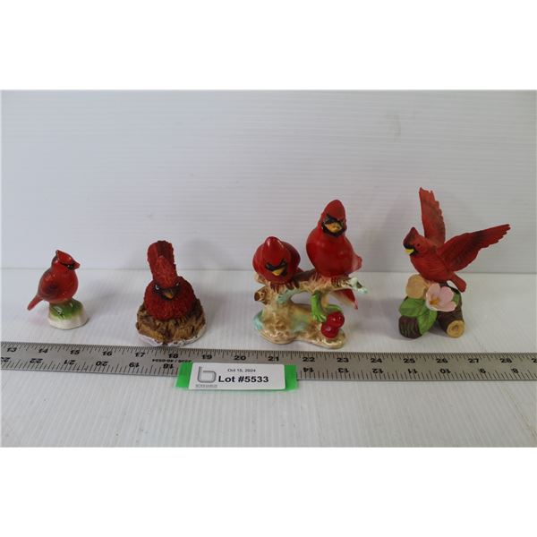 (4) Ceramic Birds