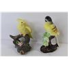 Image 4 : (2) Sm Ceramic Bird Vases - (2) Ceramic Bird Ornaments