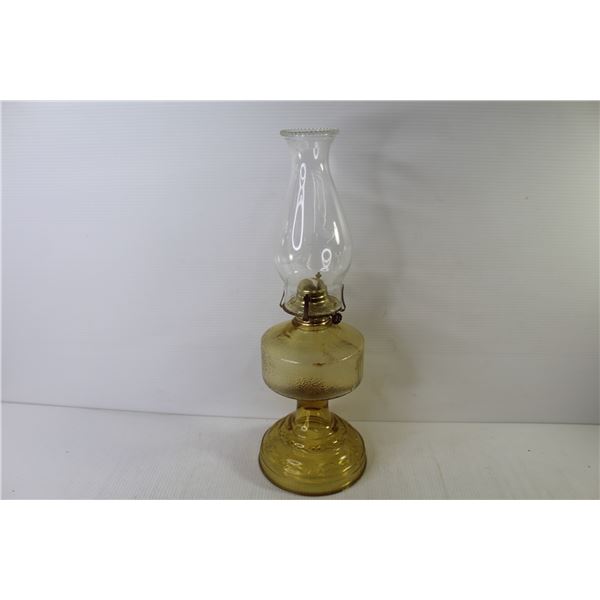 Amber Glass Oil Lamp