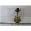 Image 2 : Amber & Clear Glass Oil Lamp