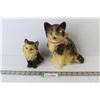 Image 1 : (2) Vintage Whiteware Cat Ornaments