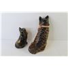 Image 4 : (2) Vintage Whiteware Cat Ornaments