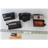 Image 1 : (4) Cameras - Kodak Tele Disk - Kodak Instamatic - Ultrasonic (all are as is)
