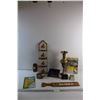 Image 2 : Decorative Paddle, Document Organiser Rack, Bell, Brass Vase, Jewelry Box and Assorted Items