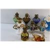 Image 3 : (8) Miniature Kerosene Lamps and Glass Duck Decoration