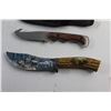 Image 2 : Hunting Knife with Sheath and Decorative Modern Art Knife