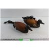 Image 1 : (2) Vintage Duck Outdoor Lights - As Is, Cracked