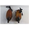Image 4 : (2) Vintage Duck Outdoor Lights - As Is, Cracked