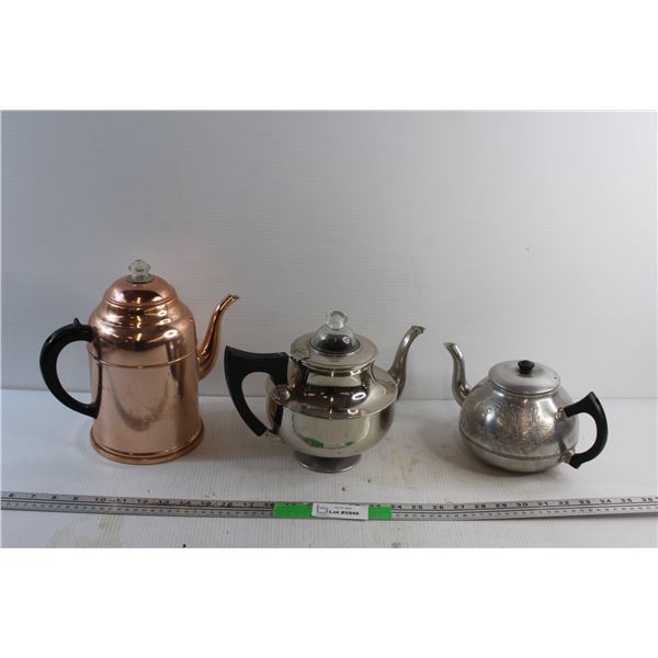 Vintage Metal Tea & Coffee Pots