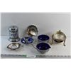 Image 1 : Cobalt Blue Cream & Sugar Set and Coffee Container