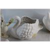 Image 7 : Ceramic Swan Decorations and Planters
