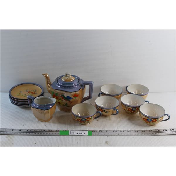 Japanese Tea Set - Creamer, Saucers, Cups and Pot