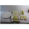 Image 1 : Ceramic Corn Themed Serving Trays, Salt & Pepper Shakers and Butter Dish