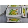 Image 2 : Ceramic Corn Themed Serving Trays, Salt & Pepper Shakers and Butter Dish