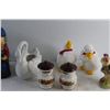 Image 3 : Salt & Pepper Shakers, Swan Planter, Piggy Banks and Assorted Decorations