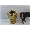 Image 3 : Brass Vase and Horse Souvenir