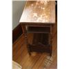 Image 7 : Antique Magazine Rack/End Table (24"x14"x24")