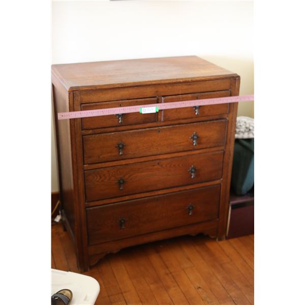 Antique Five Drawer Dresser (39"x14"x34")