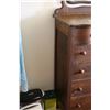 Image 5 : Antique Six Drawer Dresser w/Vanity Mirror (18"x34"x66")