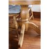 Image 3 : Bakker Bros. Saskatoon Solid Oak Dining Set (4) Chairs, (2)11" Leaves (30" High, 40" Dia.)