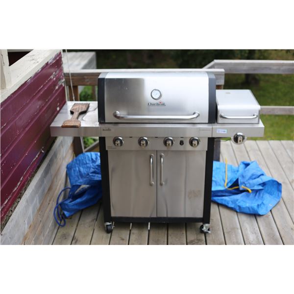 Char-Broil Commercial Four Burner Propane BBQ  w/ Side Burner (21"x58"x47")