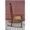 Image 4 : Antique Children's Rocking Chair w/Woven Wicker Seat