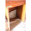 Image 5 : Vintage Three Drawer Desk (20"x38.25"x31") - Minor Damage As Shown