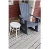 Image 1 : Composite Adirondack  Rocking Chair & Small Plastic Table (14" Dia. Top, 17" High)