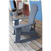Image 2 : Composite Adirondack  Rocking Chair & Small Plastic Table (14" Dia. Top, 17" High)