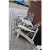 Image 1 : The Bear Chair co. Wood Adirondack  Love Seat w/Cushions (79" wide x 45" Deep)