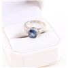 Image 2 : High Quality 14K White Gold & Sapphire Ring