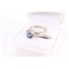 Image 3 : High Quality 14K White Gold & Sapphire Ring