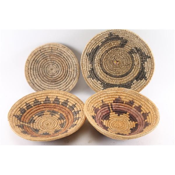 Lot of 4 Navajo Baskets