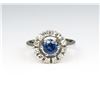 Image 3 : Lovely Classic Halo Style Blue Sapphire