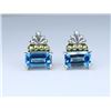Image 4 : Designer ‘CAVIAR’ Swiss Blue Topaz Earrings