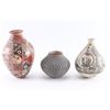 Image 2 : Lot of 3 Polychrome Pots