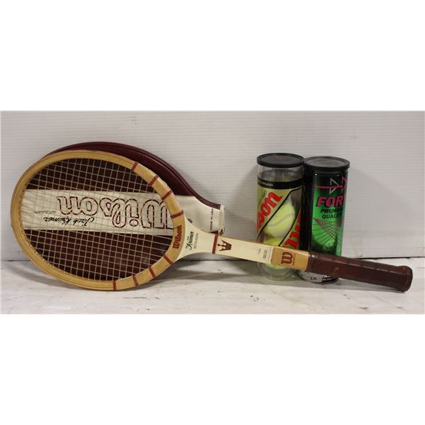 VINTAGE WILSON JACK KRAMER WOODEN TENNIS RACKET