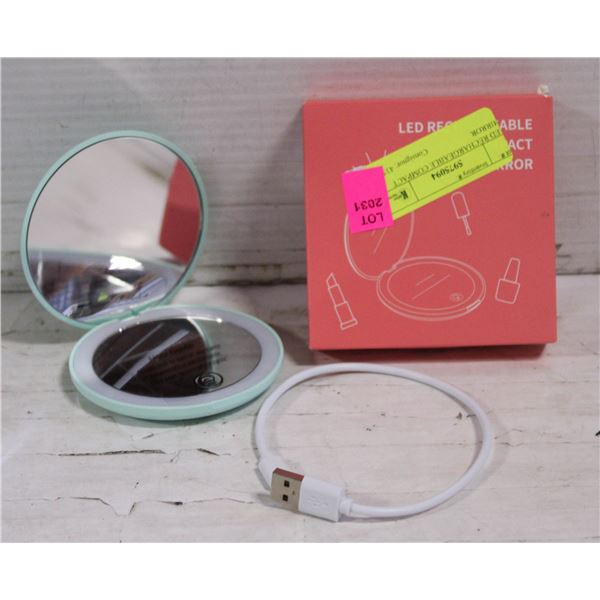 LED RECHARGEABLE COMPACT MIRROR