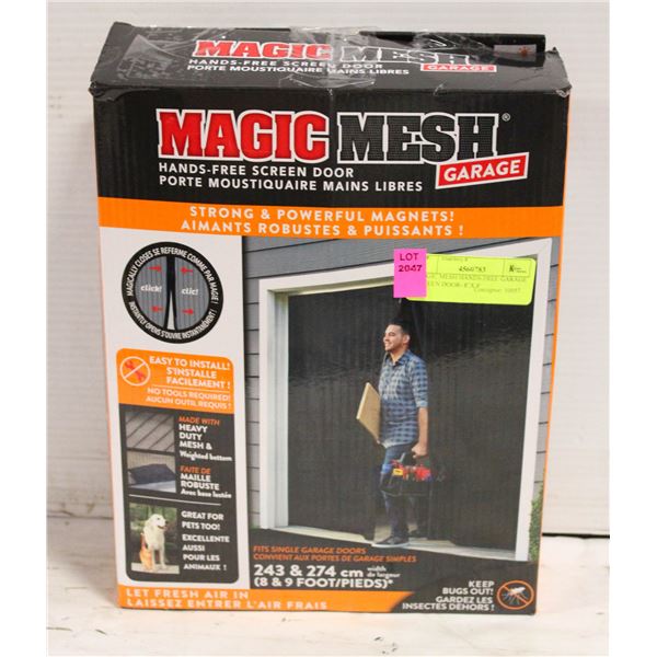 MAGIC MESH HANDS FREE GARAGE SCREEN DOOR- 8' X 9'