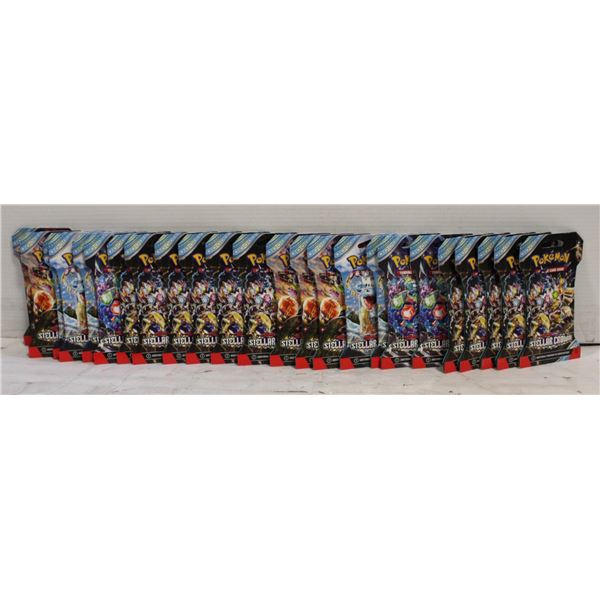 LOT OF 24 BRAND NEW SLEEVED POKEMON BOOSTER PACKS