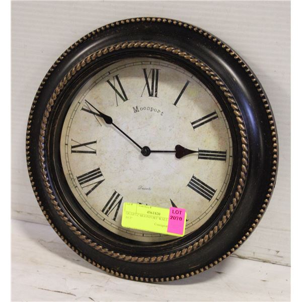 QUARTZ MOONPORT WALL CLOCK 10.5"