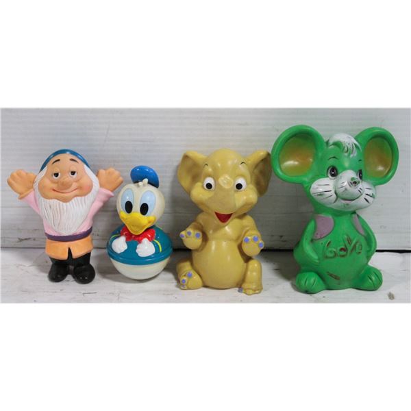 ASSORTED VINTAGE SQUEAKY TOYS